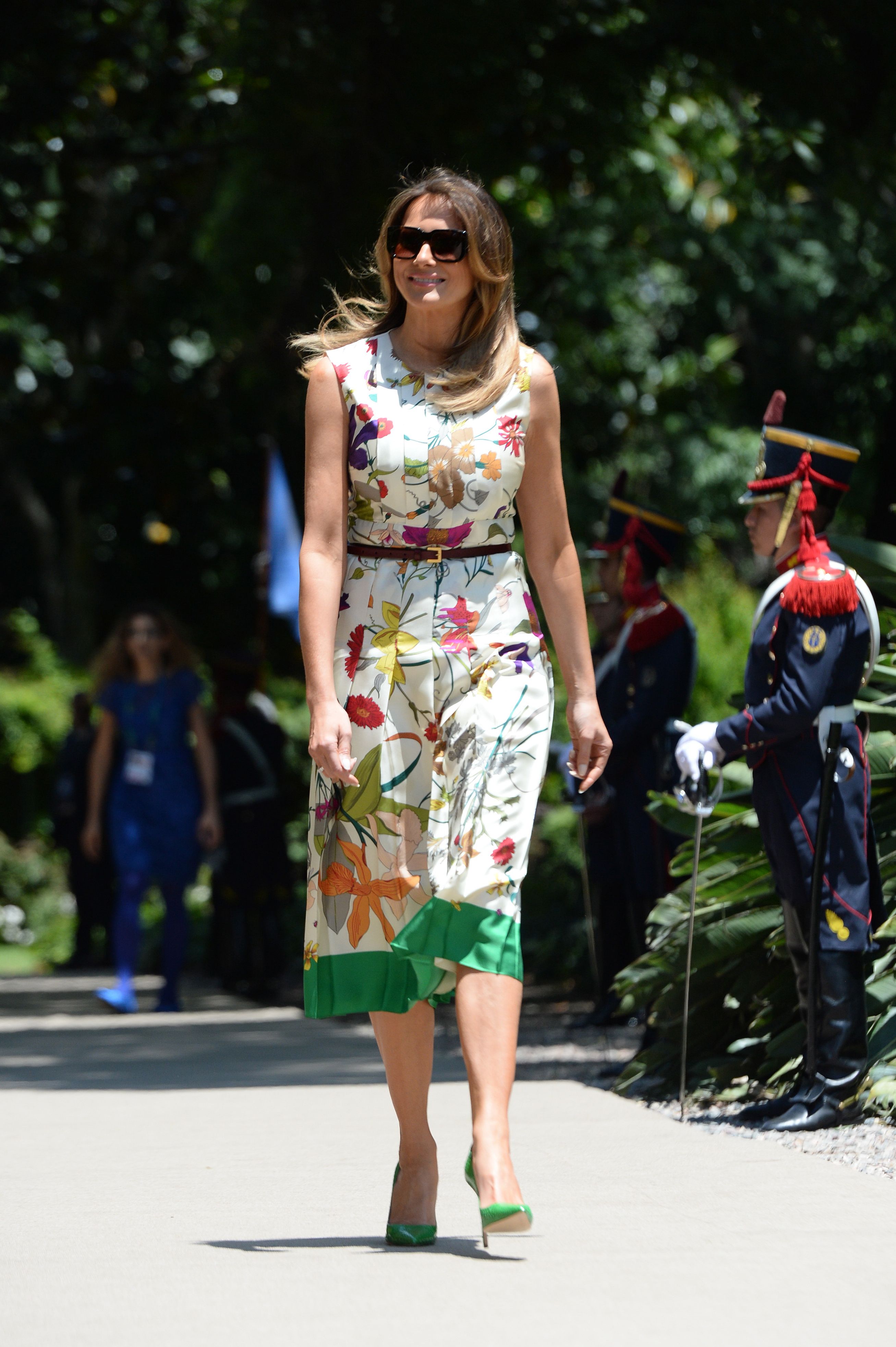 Melania floral dress hotsell