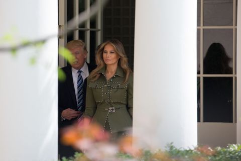 Melania and Donald Trump at White House