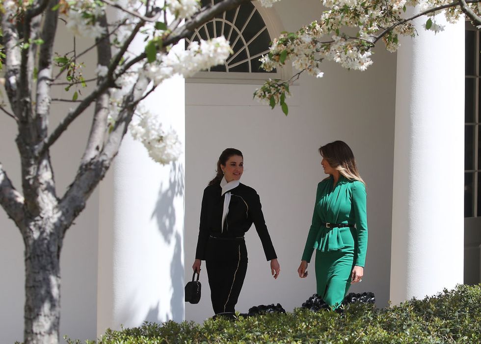Melania Trump Rania of Jordan White House