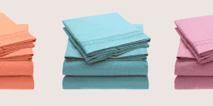 Turquoise, Bed sheet, Aqua, Linens, Textile, Rectangle, Turquoise, Bedding, 