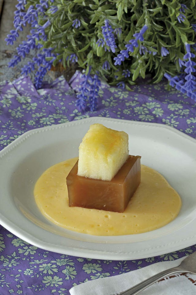 melón con gelatina de oporto