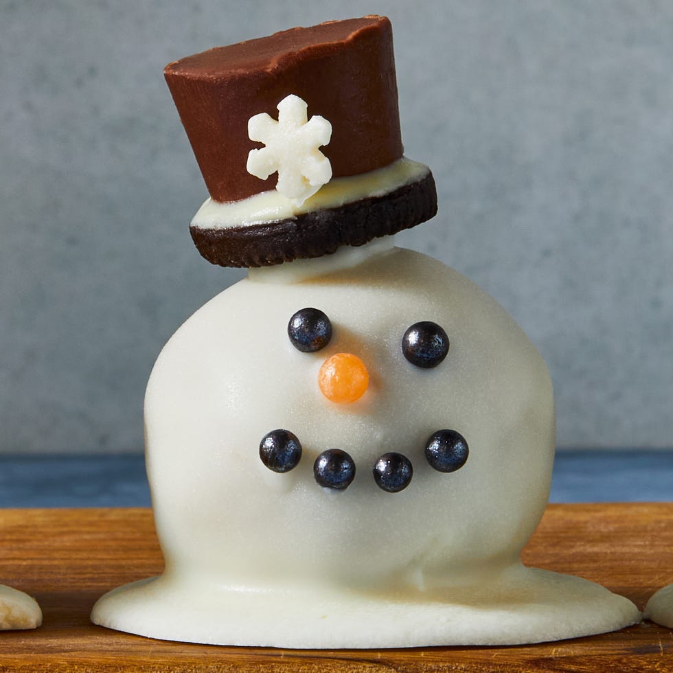 melted snowman cookie dough bites