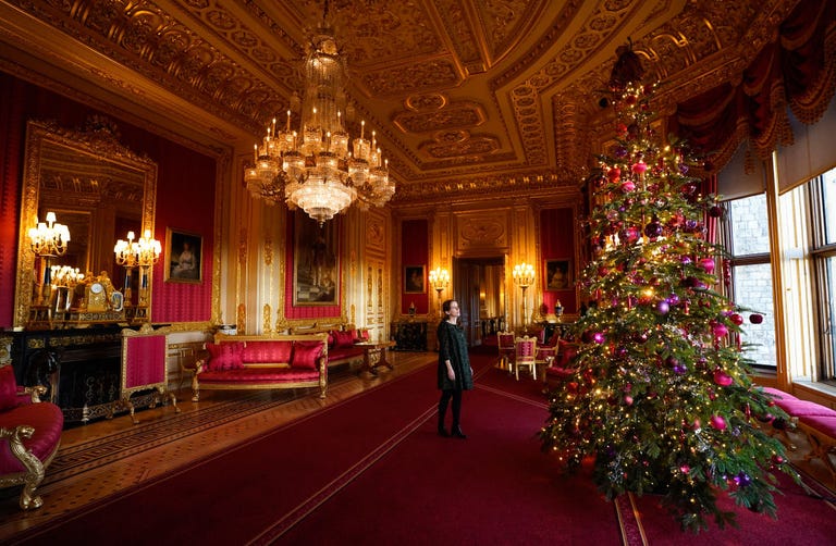 See Photos of Windsor Castle Decorated for Christmas 2022