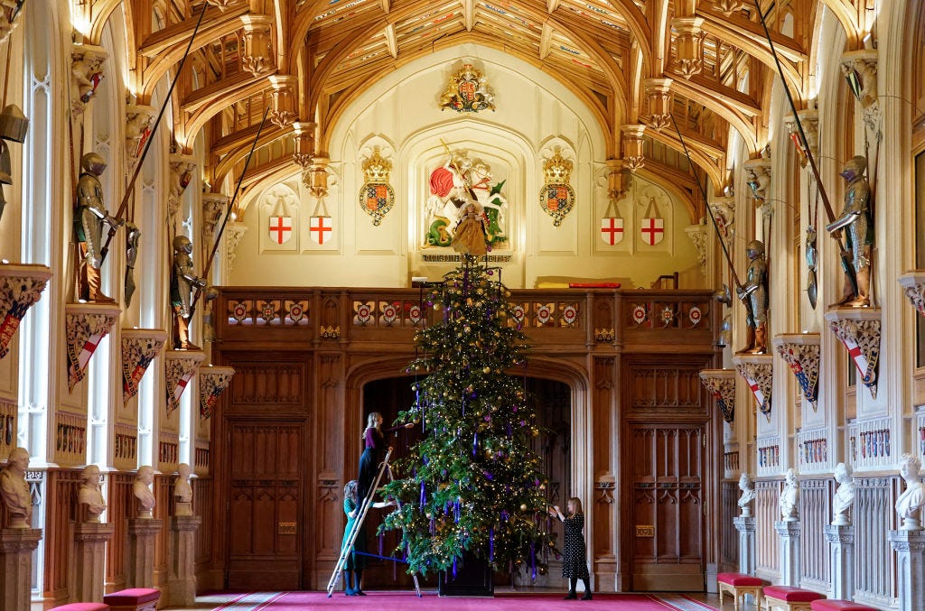 See Photos of Windsor Castle Decorated for Christmas 2022