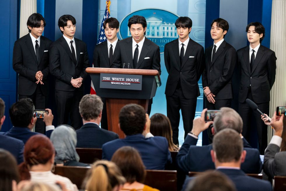 k pop group bts joins white house press secretary jean pierre at daily briefing