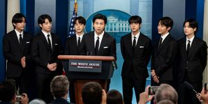 kpop group bts joins white house press secretary jeanpierre at daily briefing