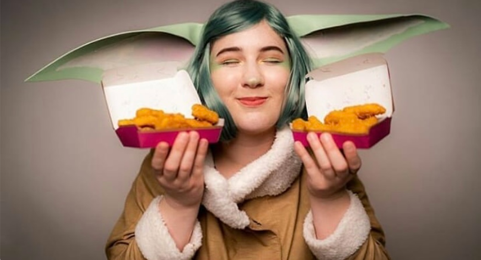 meme costumes  baby yoda chicken nuggets