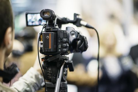 a professional video camera