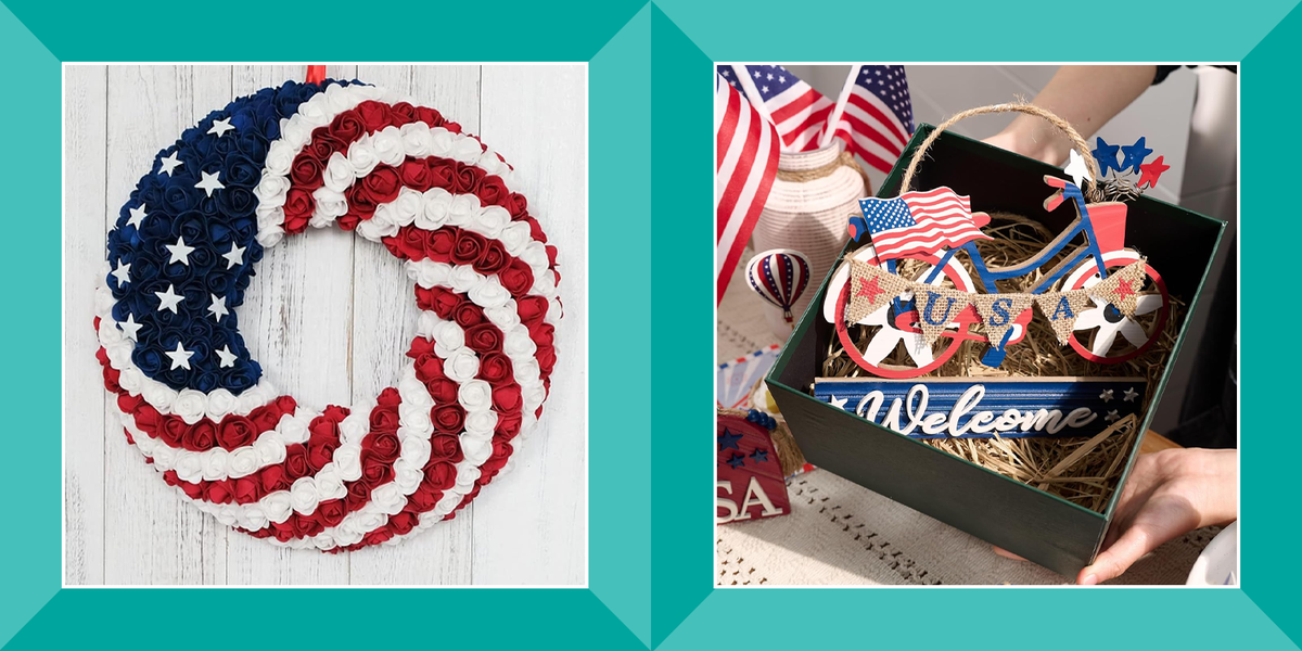 Memorial Day Decorations Door Sign For Front Door, Independence Day Patriotic Wreaths Welcome Sign, Round Wood Hanging Door Sign For Memorial Day 4th Of July Patriotic Wreaths Outdoor 12"x 12