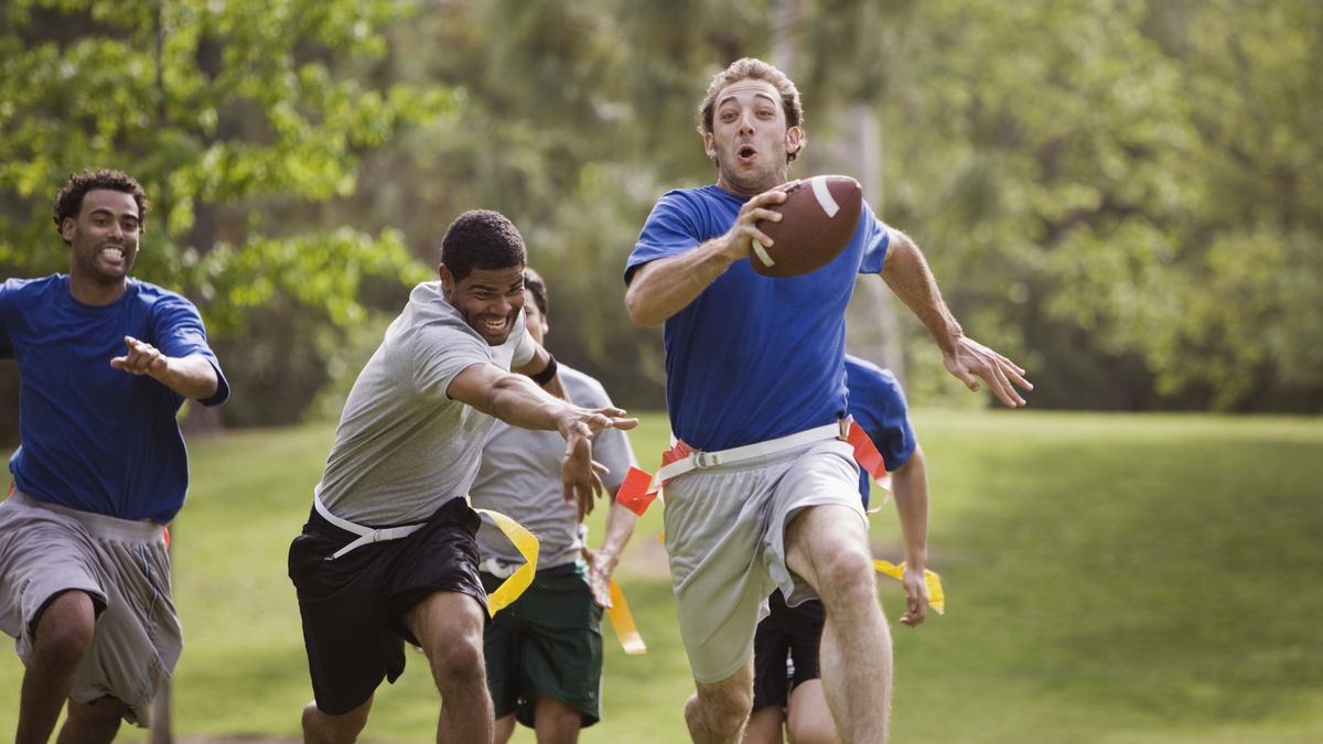 preview for Hit This Partner Warmup to Optimize Your Flag Football Performance | Men’s Health Muscle