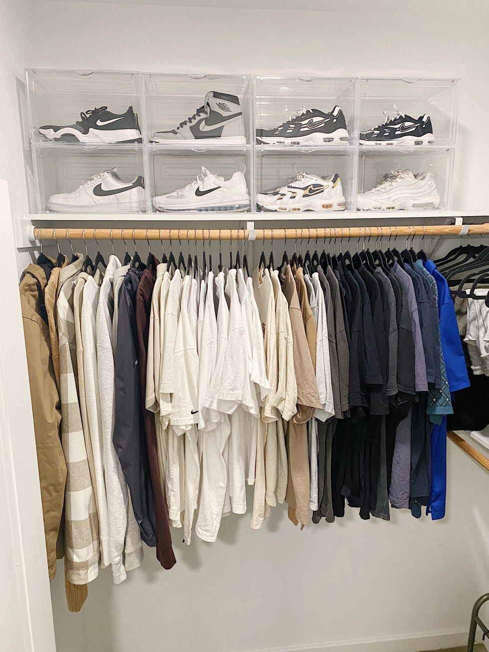 closet with sneaker storage