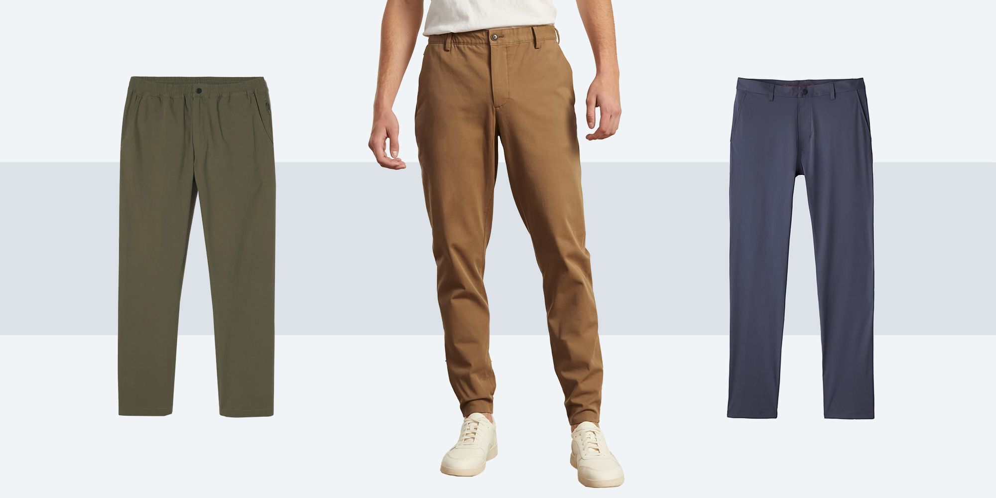 Buy Blue Fusion Fit Cotton Mens Chinos online - Tistabene