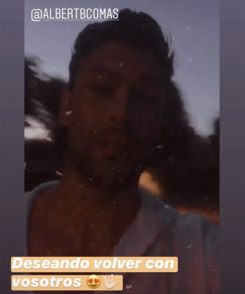 rocío flores comparte una historia de instagram de jorge lópez mencionando a albert barranco