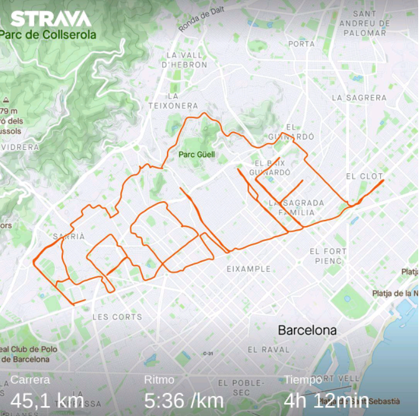 los emocionantes mensajes que escribe un runner español en sus rutas de strava