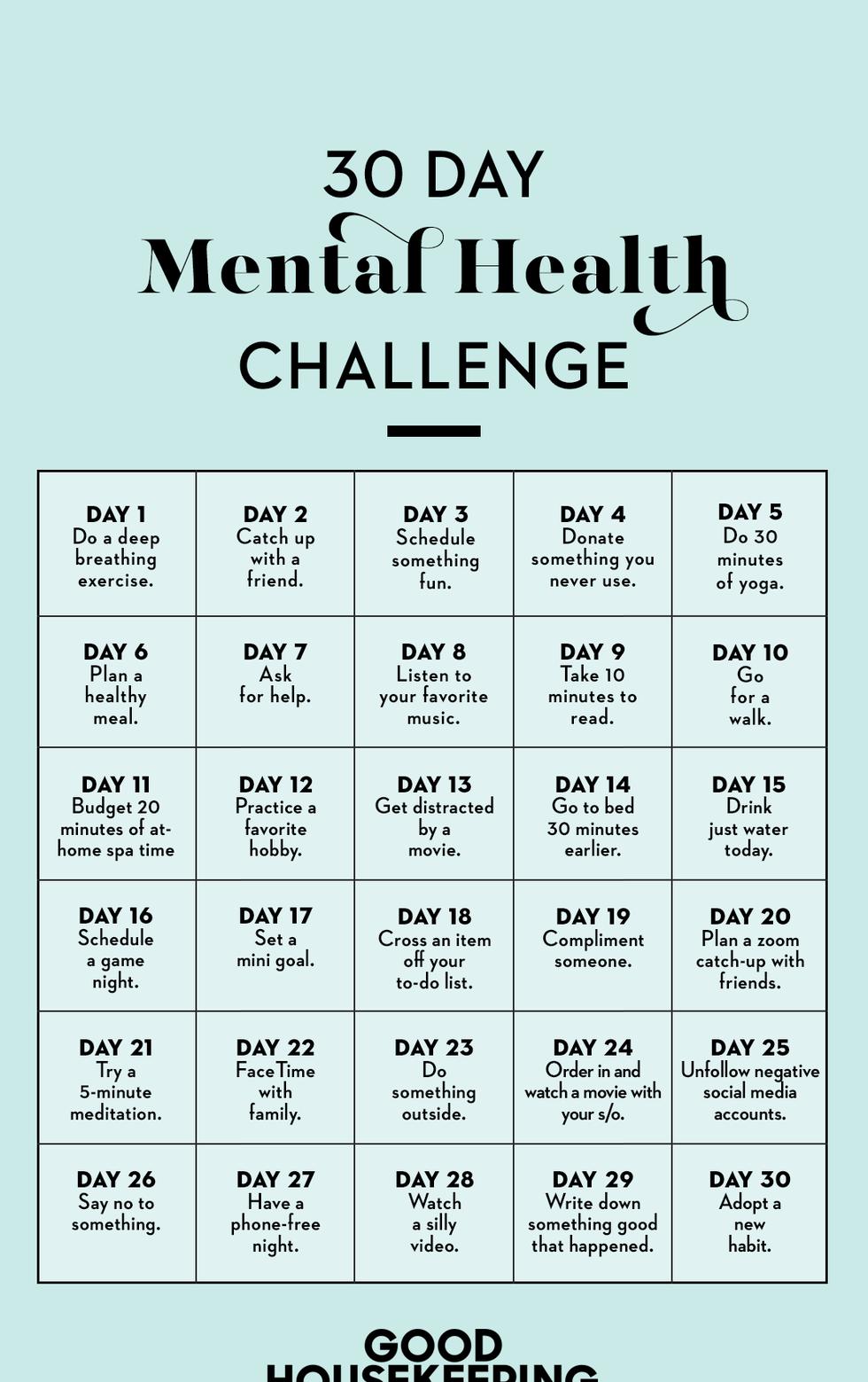 How To Do A 30 Day Mental Health Challenge This Wellness Plan Can