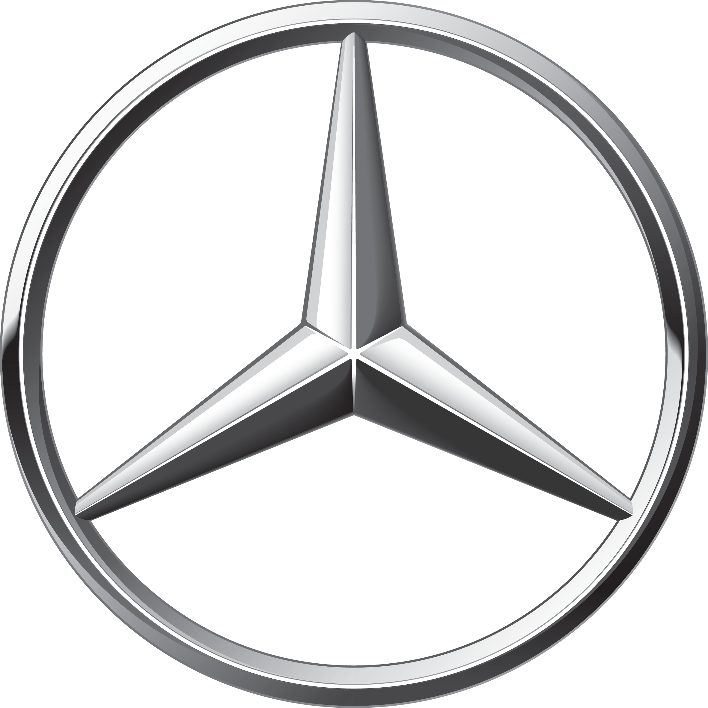 10K White Gold Diamond Mercedes-Benz Pendant for Men 1 Carat 406953
