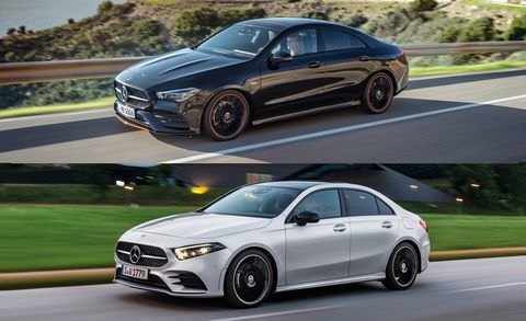 2020 Mercedes-Benz CLA and 2019 Mercedes-Benz A-class sedan