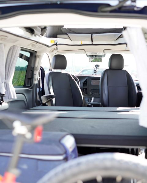 inside view of the mercedes benz metris photographed at folly beach, sc in august 2020