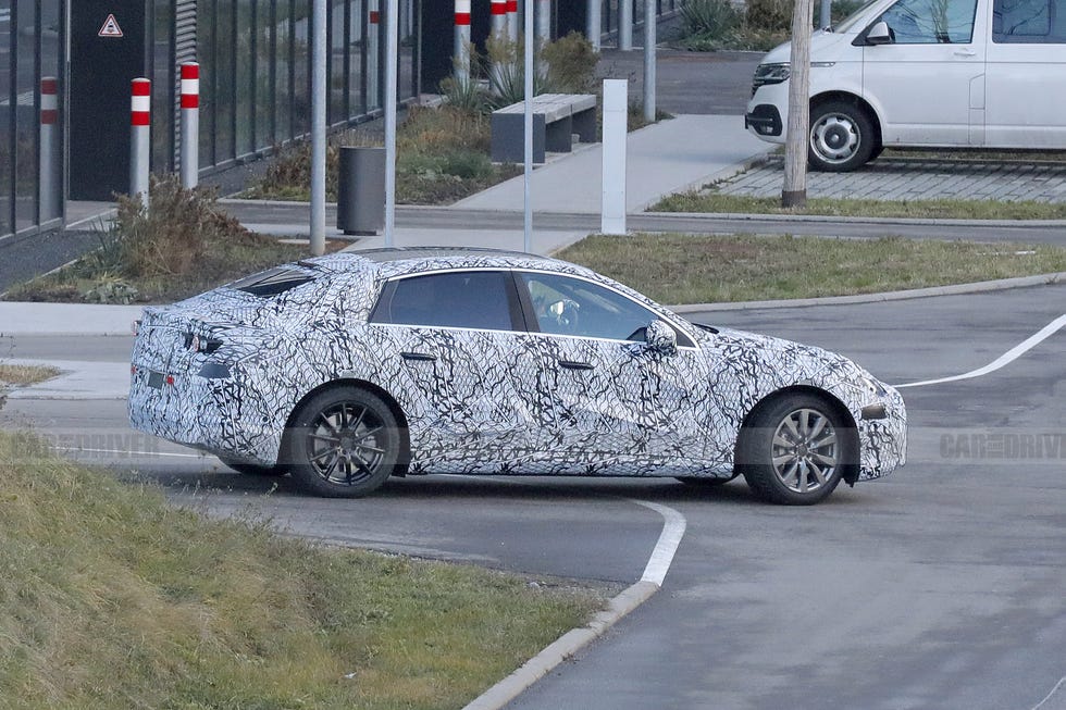 mercedes compact ev sedan spied