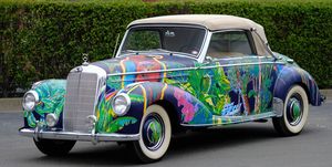 a car with a painted design