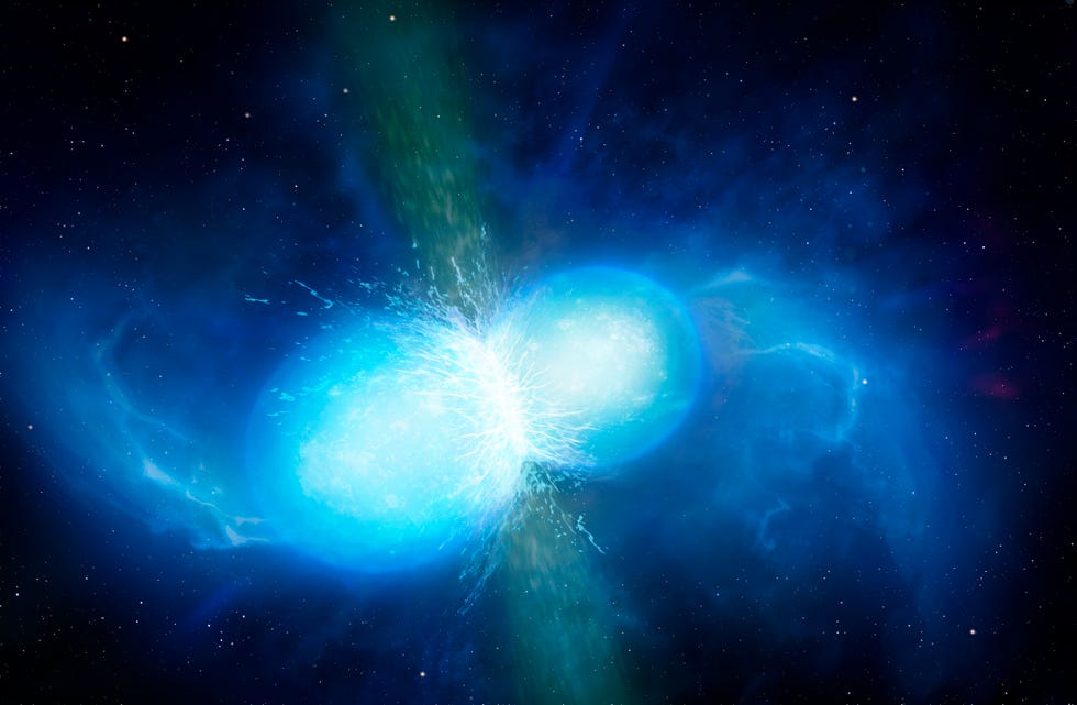 merging neutron stars, illustration