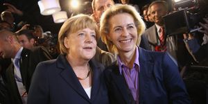 Angela Merkel en Ursula von der Leyen