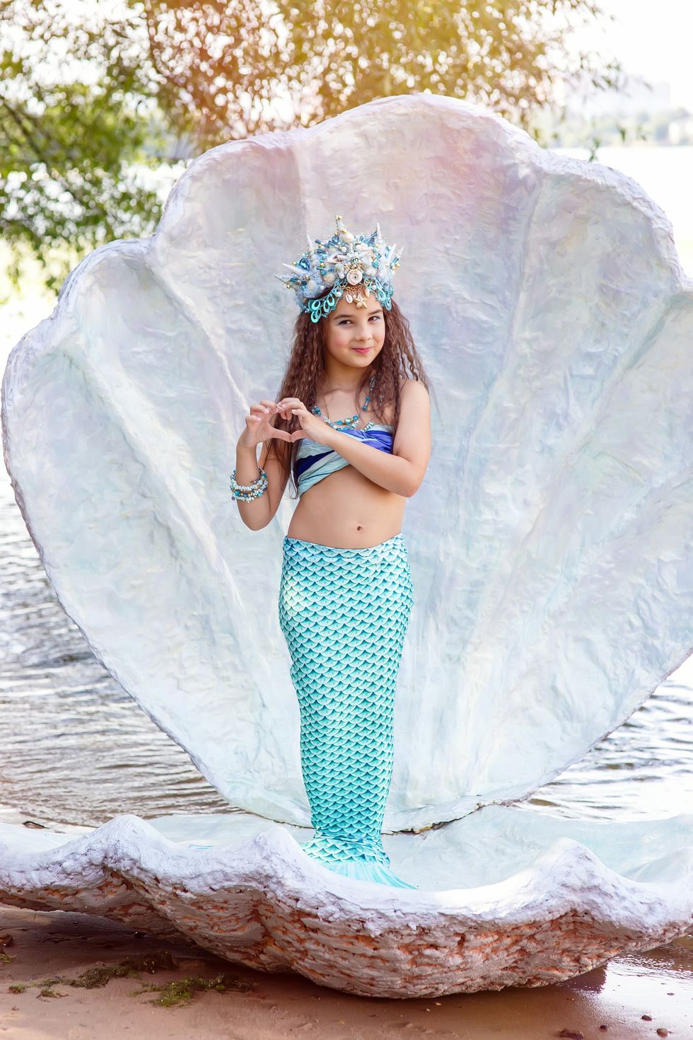 Great idea for Mermaid Costume! Buy cheap green pants and paint
