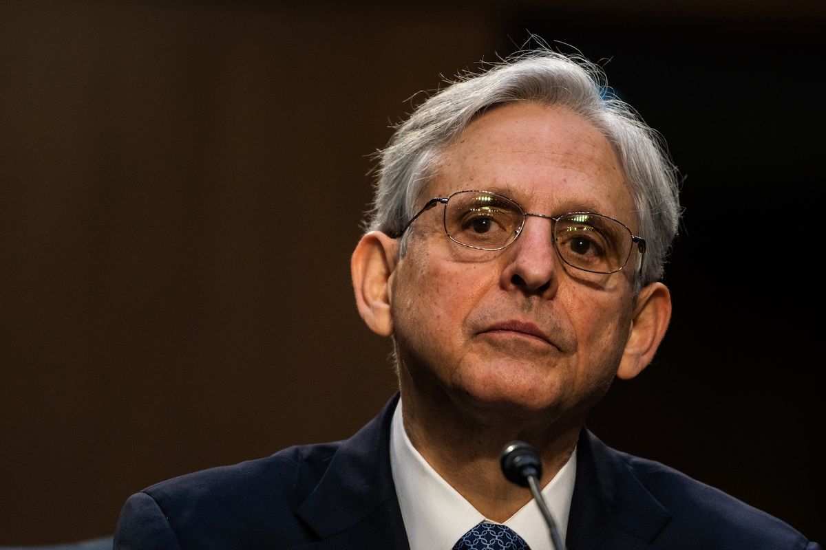 washington, dc  february 22, 2021 nominee for us attorney general, judge merrick garland during his swearing in confirmation hearing before the senate judiciary committee on capitol hill in washington, dc february 22, 2021photo by demetrius freemanthe washington post via getty imagespool