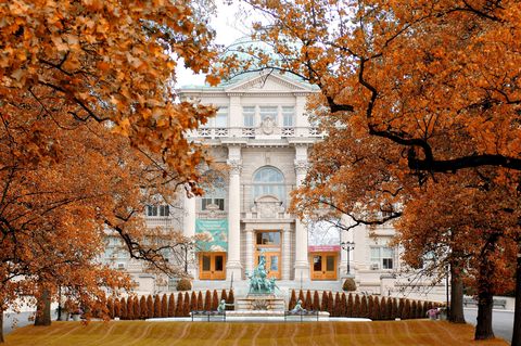 De Mertz Library van de New York Botanical Garden bevat de grootste collectie botanische boeken en materialen ter wereld Een alle van tulpenbomen voert van de ruim honderdjarige boekentempel naar een Victoriaanse tropische kas en het op een na grootste herbarium ter wereld na Parijs