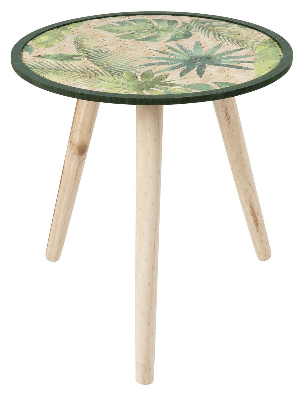 Mesa auxiliar con estampado tropical 