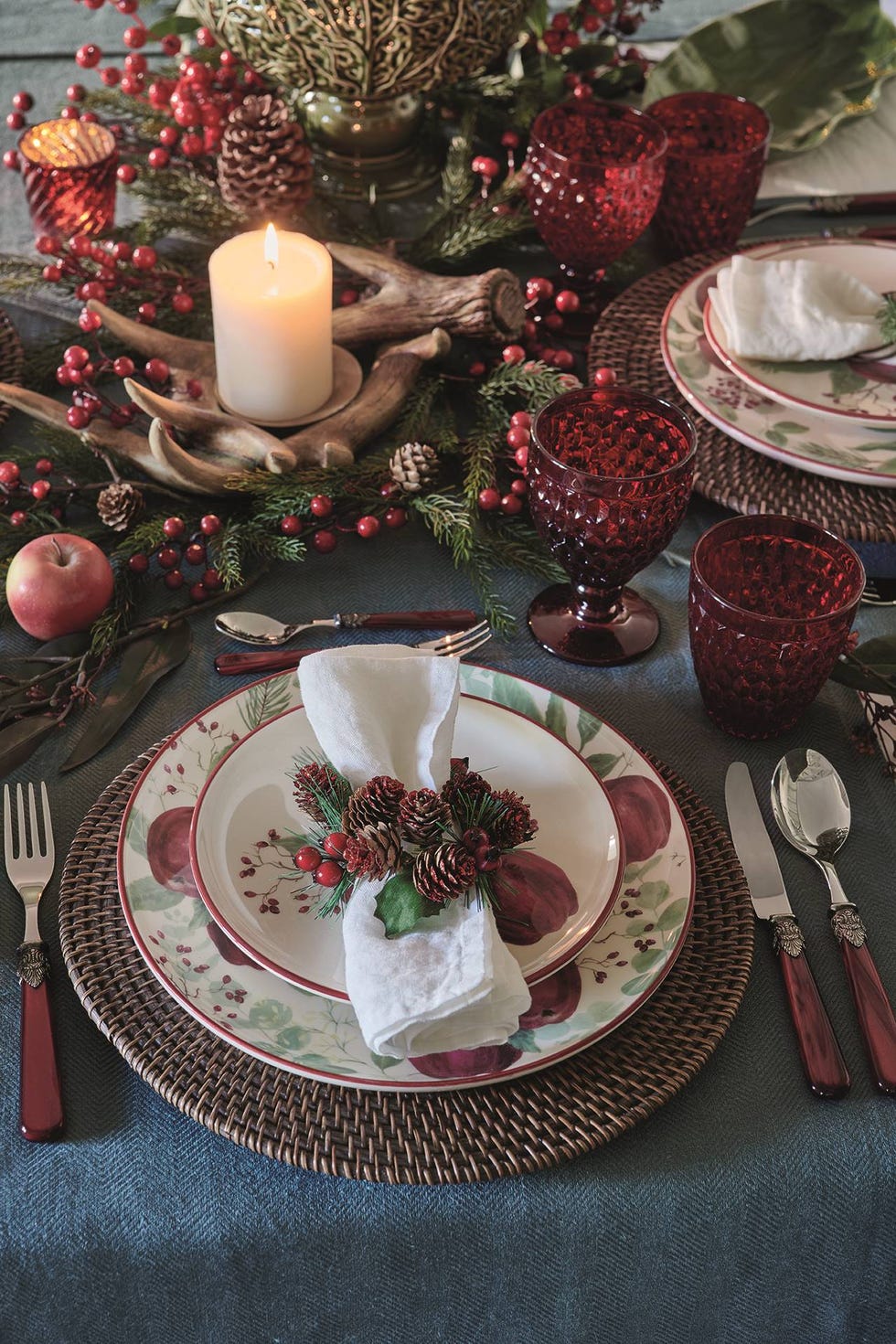 mesa de navidad de estilo tradicional