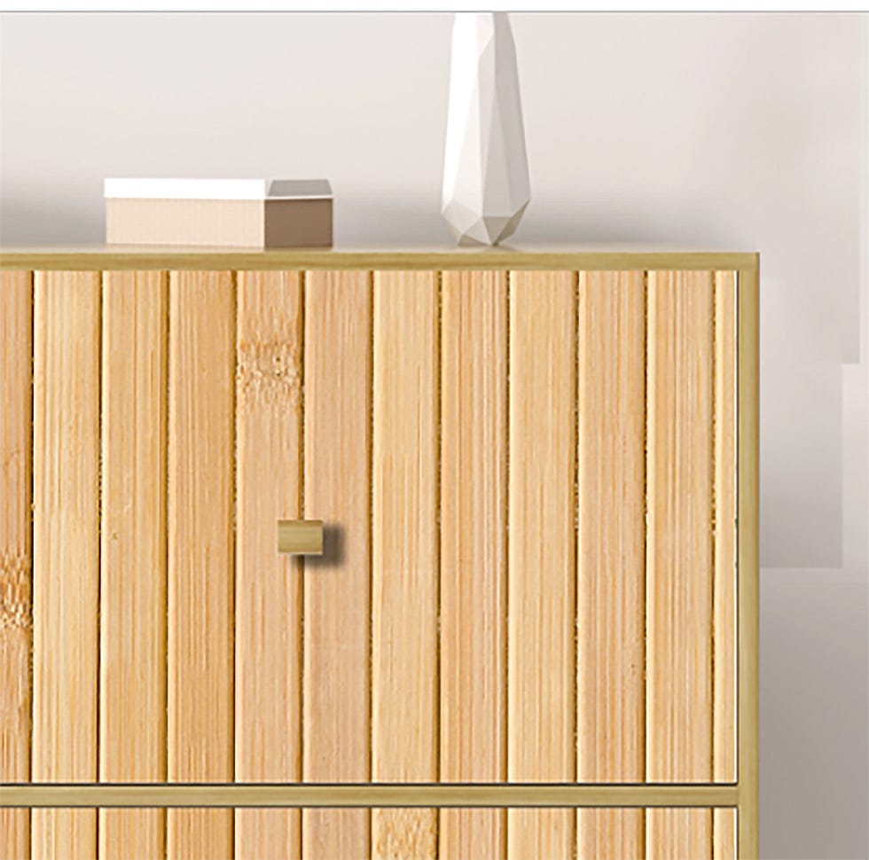 la palillería de madera renueva los frontales de los muebles con un acabado original
