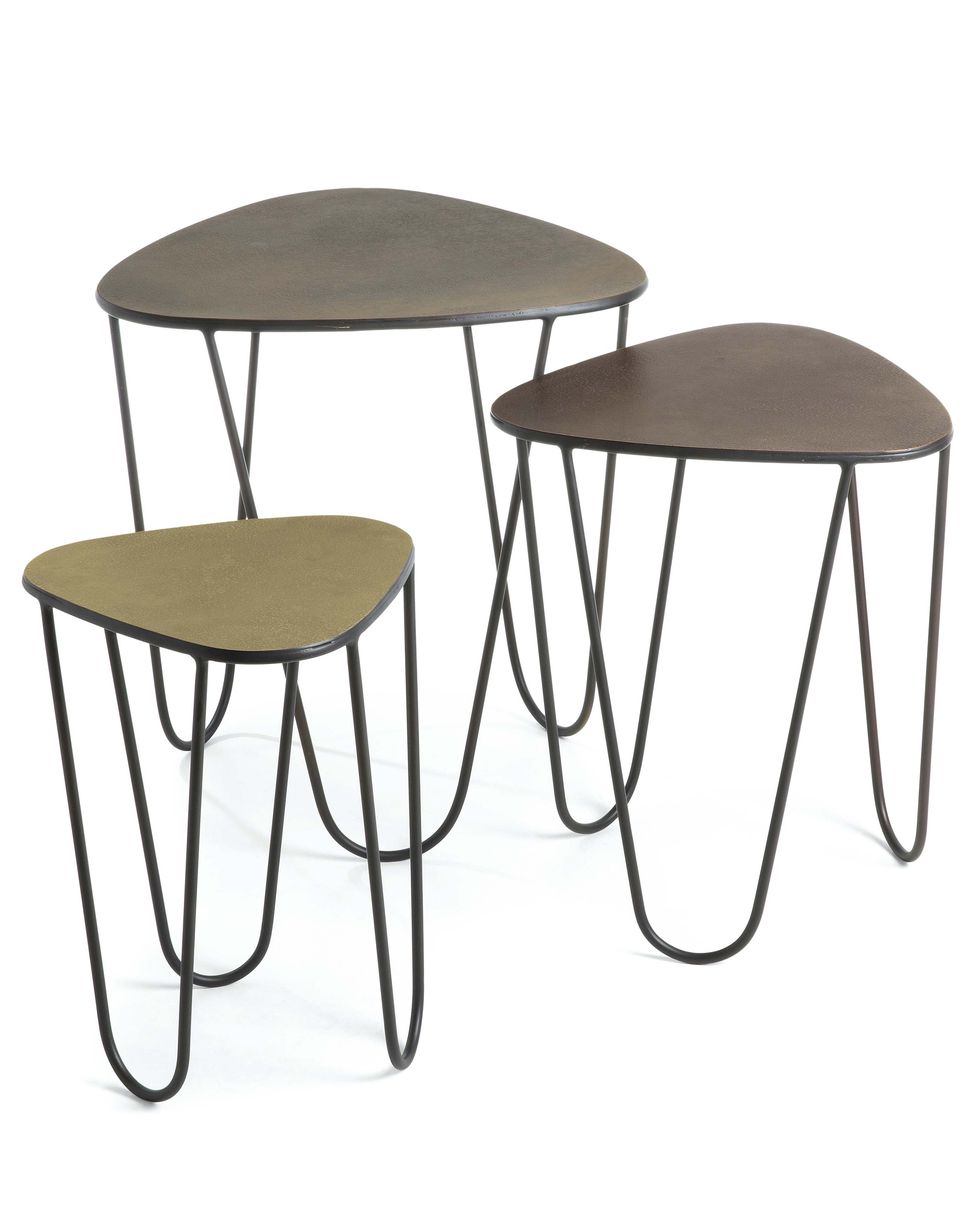 Set of 3 Vinker side tables with rod legs
