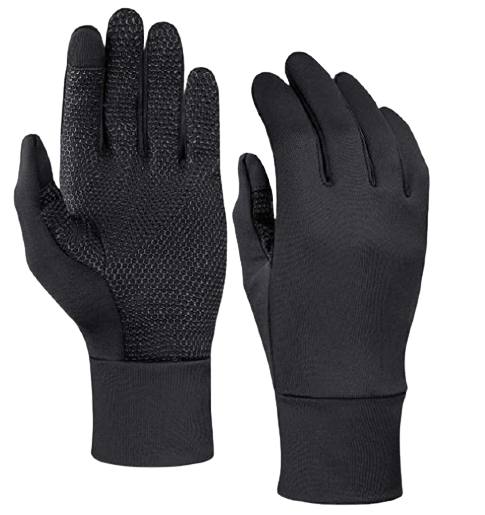 滑動以放大圖片 tough outdoors touch screen 跑步手套  冬季手套內襯,適用於文字、運動和運動  輕量寒冷天氣保暖手套
