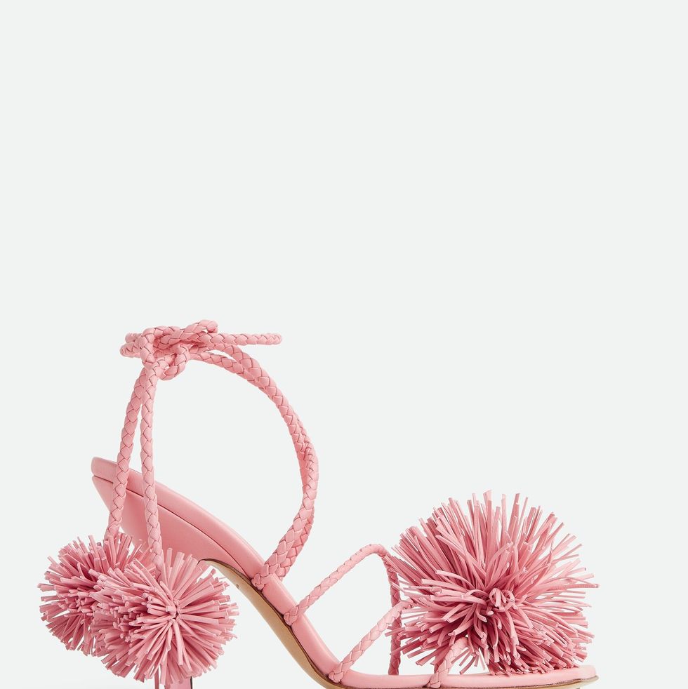 a pair of pink high heels