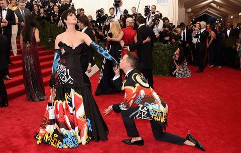 Katy Perry and Jeremy Scott at the Met Ball