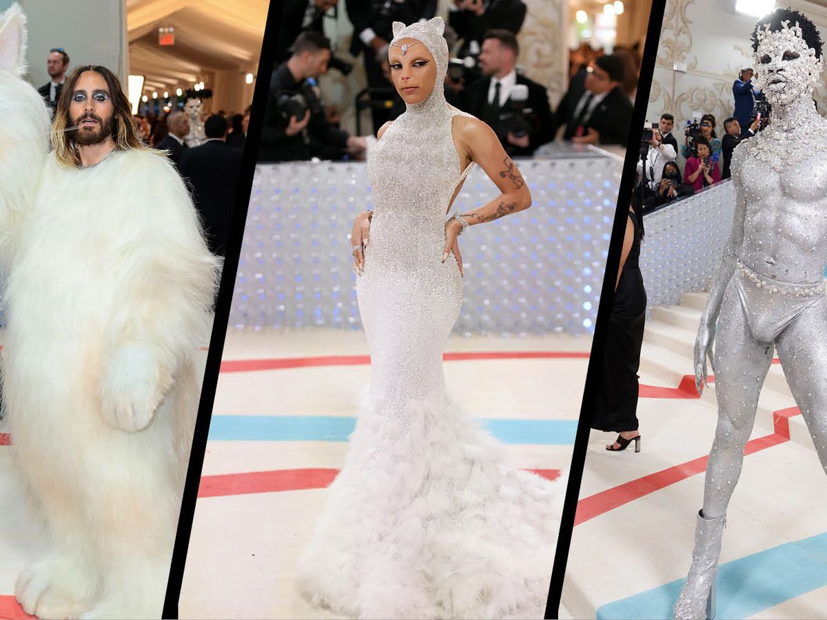 Met Gala: Celebs honor Karl Lagerfeld with black-and-white, cat-inspired  designs