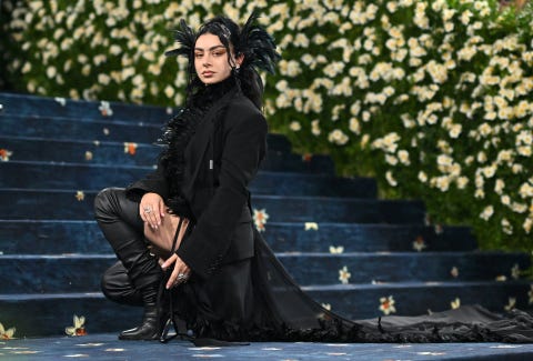 british singer songwriter charli xcx arrives for the 2025 met gala at the metropolitan museum of art on may 5, 2025, in new york. the gala raises money for the metropolitan museum of art's costume institute. the 2025 met gala is themed "tailored for you," aligning with the costume institute’s exhibition, "superfine: tailoring black style," set to open to the public on may 10. (photo by angela weiss / afp)