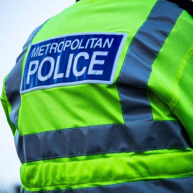back view of a metropolitan police officer