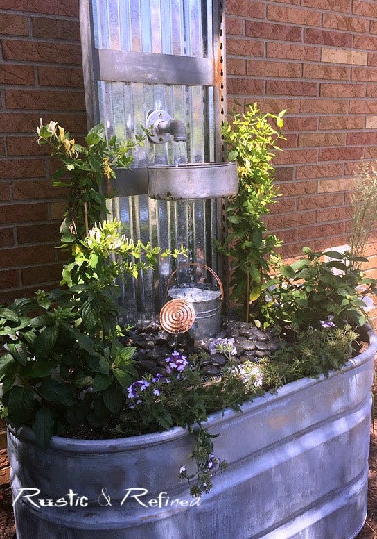 diy water fountains and diy water feature in garden