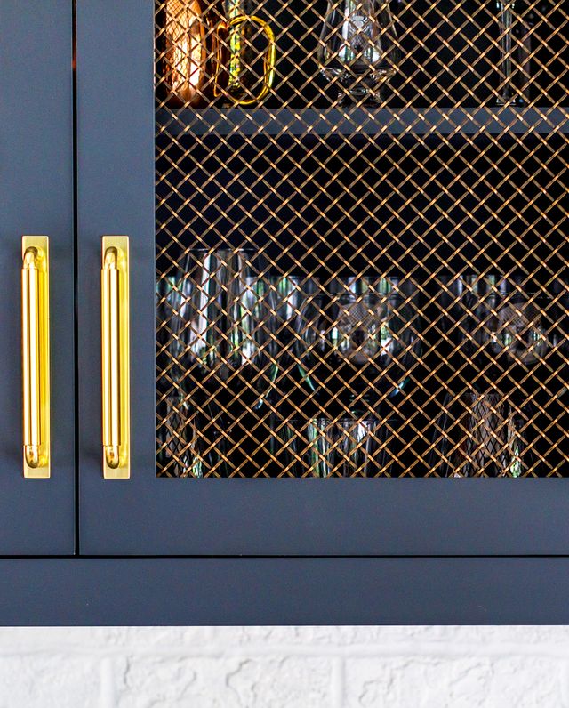 Metal Grate Cabinet Fronts Are Our Favorite Kitchen Trend