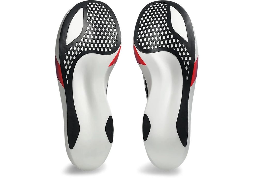sole of a sports shoe showcasing unique tread and cushioning design
