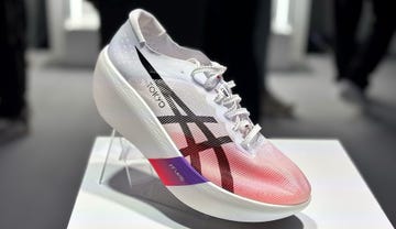 white racing shoe