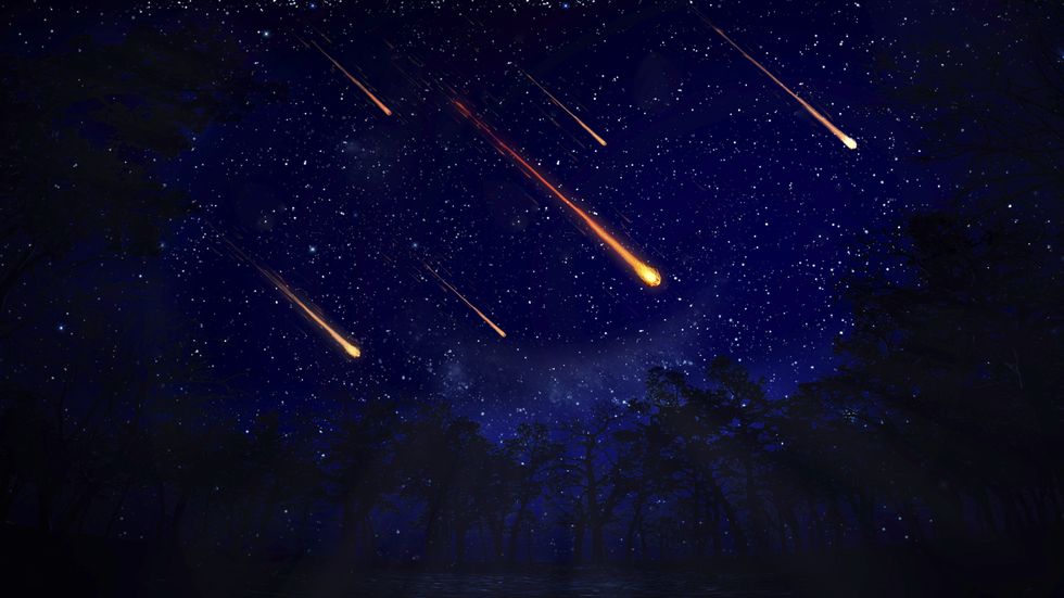 meteor shower, artwork