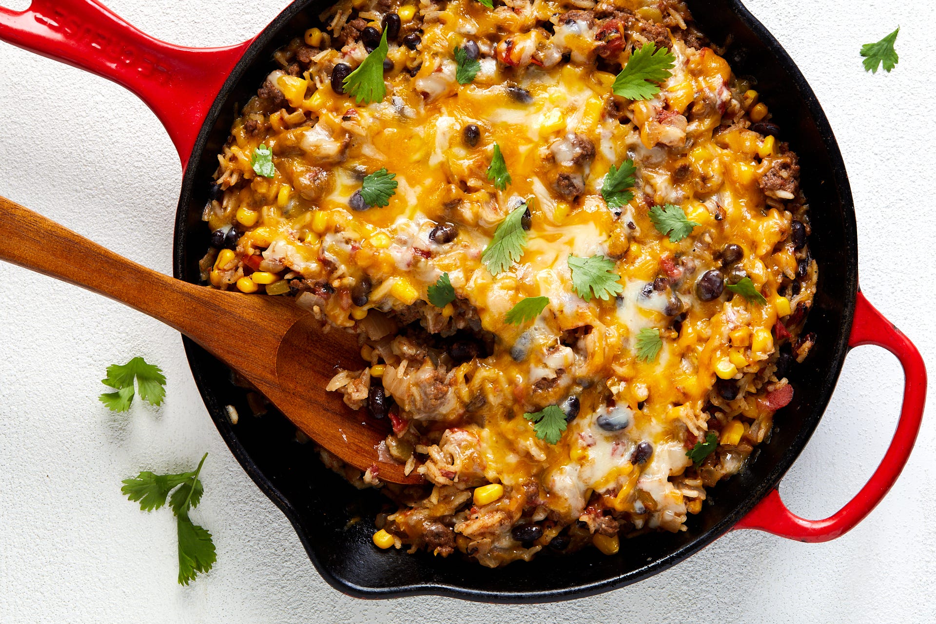 Everything (Including The Rice!) Cooks Together In This Flavorful Mexican Beef 'N Rice Skillet