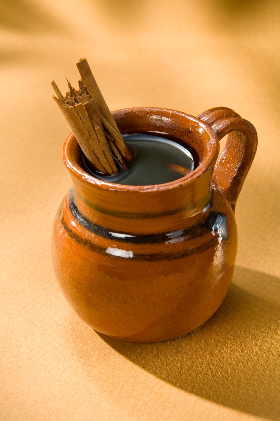 mexican coffee in ceramic cup
