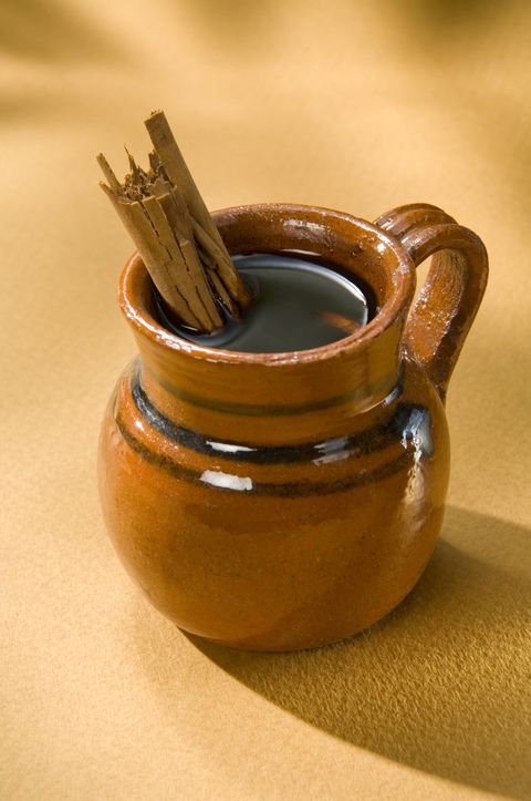 mexican coffee in ceramic cup