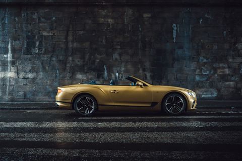 2020 Bentley Continental GT Convertible side profile with top down