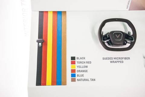 corvette steering wheel color options