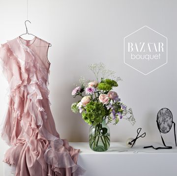 Pink, Product, Dress, Wall, Fashion, Room, Flower, Plant, Textile, Fashion design, 